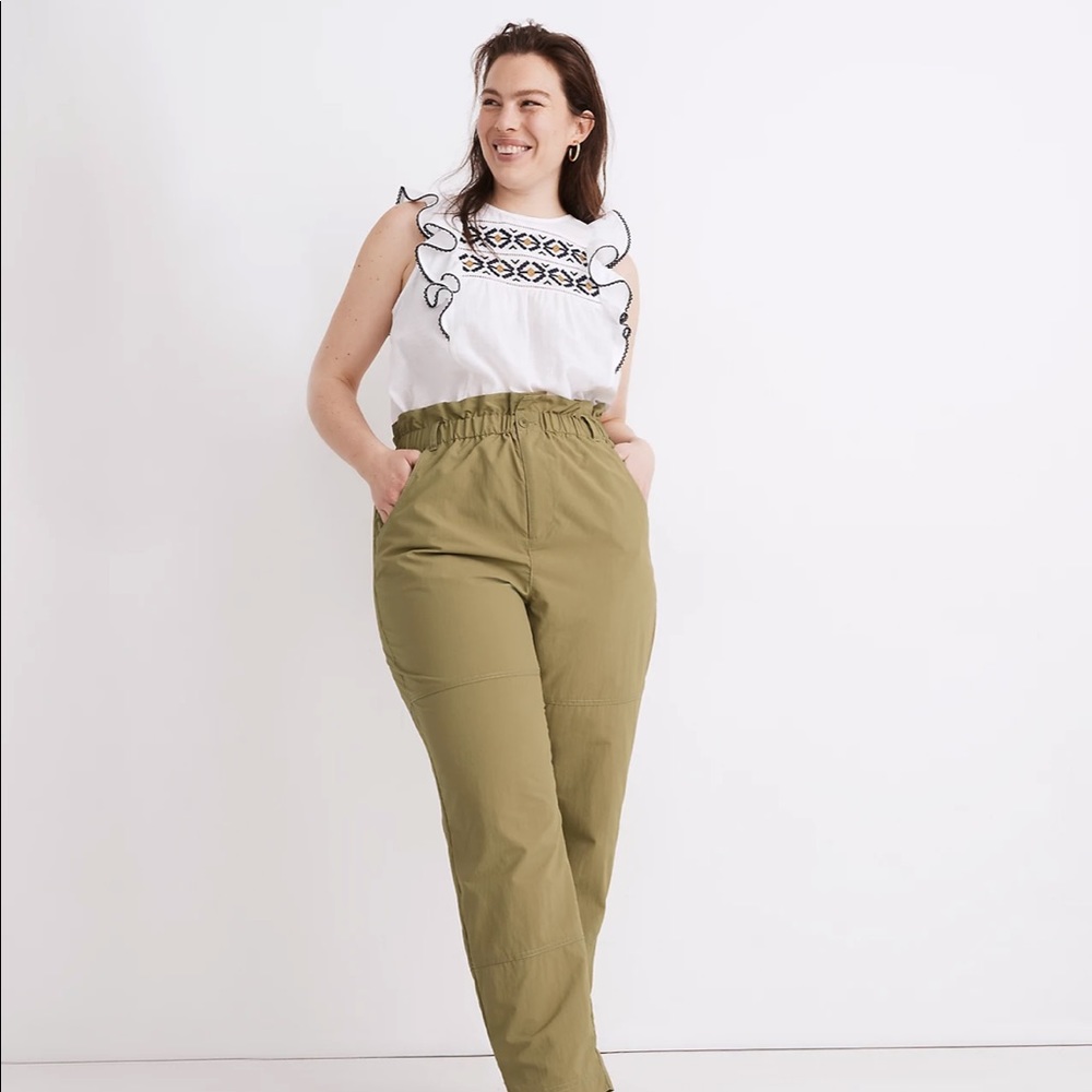 Madewell Ripstop Pull-On Paperbag Pants Size Large